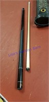 Lucasi pool cue, adams case  pool cue unknown