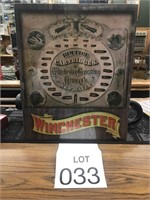 15" x 18" Winchester Rimfire Cartridge Sign. New
