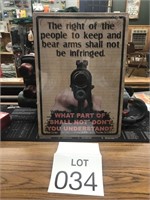 The Right of the People to Keep & Bear Arms sign