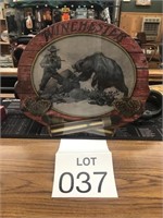 15" x 13" Winchester Bear sign. New