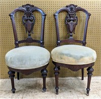 Two Ornate Victorian Chairs