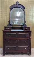 Antique Patterson Bros. Marble Top Dresser