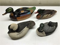 4 Duck Figurines