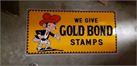 Metal gold bond stamos sign