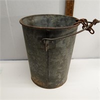 Vintage Well Bucket with Chain