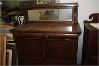 Antique Sideboard with Mirror 48 x 22 x 56H