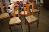6 Vintage Oak Chairs