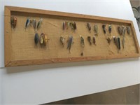 Wood Framed Fishing Lure Display