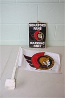 Ottawa Senators Flag & Sign