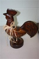 Large Wooden Rooster 18H