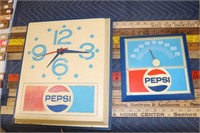 Plastic Pepsi Thermometer 9" X 9" and Plastic