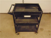 Metal Cart With Drawer - 24 x 16 x 32
