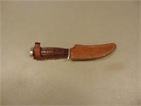 10" Hunting Knife With Leather Case