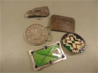 5 Collectable Belt Buckles