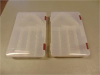 2 Plastic Parts Containers - 11 x 7