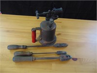 Antique Torch & Irons