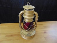 antique Dietz Kerosene Lantern - Red Glass