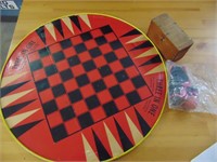 Vintage Chinese Checkers / Chess / Checkers Game