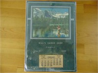 Bills Smoke Shop 1951 Calendar