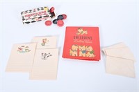 Vintage Children's Writing Paper & Checkers