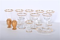 Gold Rimmed Glassware