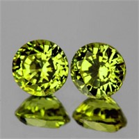 Natural Green Yellow Mali Garnet Pair{Flawless-VVS