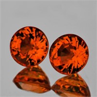 Natural AAA Fire AAA Orange Tourmaline Pair - Flaw