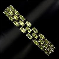 Natural Top Rich Green Peridot 154.33 Ct Bracelet