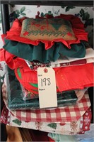 Vintage Christmas table linens and more