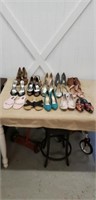 15 pair women's shoes size 8 to 8 1/2