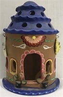 POTTERY PATIO DECORATION:  BLUE ROOF