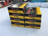 (7) BOXES PMC X-TAC 5.56 NATO 62 GRAIN AMMO