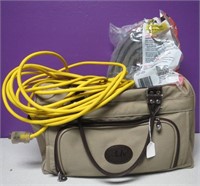 Vtg A&K Travel Bag W/ Extension Cord Etc