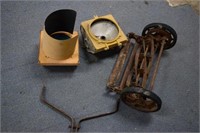 Vintage Mower Base & Stop Light Parts