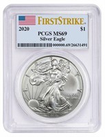 2020 1st Strikes MS 69 PCGS US Silver Eagle