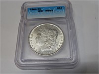 1884 Carson City MS 62 ICG Morgan Silver Dollar