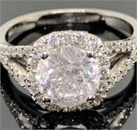 3.00 CT Diamond Round Halo Engagement Ring