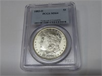 1883 o MS 63 PCGS Morgan Silver Dollar