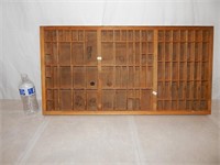 Antique Type Set Wood Drawer Box Display Case
