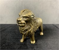 Antique Brass Lion Bank