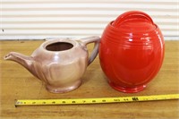 Vintage pitcher & vase w/lid