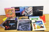 Large lot of vintage rock record albums