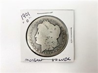 1901 Silver Morgan dollar