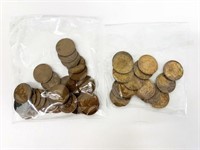 Wheat pennies & Scentavos (Mexico)