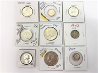 Silver coins mostly uncirculated