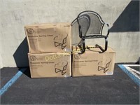 (6) PATIO SPRING CHAIRS - NEW: