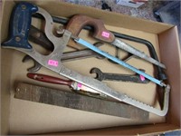 Vintage tool Lot. Saws and more.