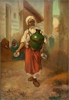 "Agwador del Cairo" Painting of an Arab Man.