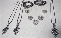 Motorcycle Assorted Jewelry Lot Skull Rings Etc #2