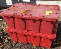 Red Storage Containers Approx 12in by 20in